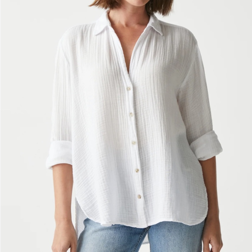 NEW Leo Gauze Button Down Shirt